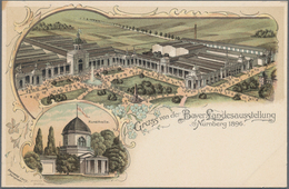 Ansichtskarten: Bayern: NÜRNBERG (8500): 1896/1906, Bayerische Landesausstellungen, Sammlung Von übe - Other & Unclassified