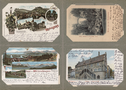 Ansichtskarten: 1895-1910, Altes AK-Album Mit über 200 Zumeist Topografischen Karten, Dabei Lithos, - 500 Postcards Min.