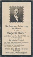 Heiligen- Und Andachtsbildchen: SCHACHTEL Mit 240 STERBEBILDER Und Trauerkarten Aus Den Jahren 1888/ - Santini