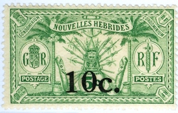 NUOVE EBRIDI, NEW HEBRIDES, 1921, 10 C., FRANCOBOLLO NUOVO (MNH**)  (11,50) Mi:NH 69, Scott:NH-FR 36, Yt:NH 61 - Unused Stamps