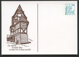 Bund PP103 B2/001 BAD ORB KLEINSTES WOHNHAUS 1600 - Postales Privados - Nuevos