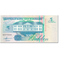 Billet, Surinam, 5 Gulden, 1991, 1991-07-09, KM:136a, TTB - Suriname