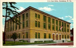 West Virginia Clarksburg Post Office 1945 Curteich - Clarksburg