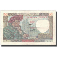 France, 50 Francs, Jacques Coeur, 1940, 1940-06-13, TTB, Fayette:19.1, KM:93 - 50 F 1940-1942 ''Jacques Coeur''