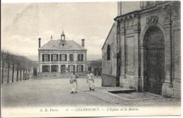 D78 - CHAMBOURCY - L'EGLISE ET LA MAIRIE - 2 Hommes Certainement Des Bouchers - Chambourcy