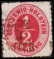 1865. SCHLESWIG-HOLSTEIN & LAUENBURG SCHLESWIG-HOLSTEIN ½ SCHILLING. Thin/Dünn/Tynd. (Michel 8) - JF319989 - Schleswig-Holstein