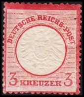 1872. DEUTSCHE REICHS-POST. Grossem Brustschild 3 KREUZER. Thin/Dünn/Tynd. (Michel 25) - JF320081 - Nuevos