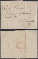 BELGIQUE LETTRE DATE DE DOLHAIN 02/10/1776 MARQUE EN CREUX DE BATTISE VERS BRUXELLES (DD) DC-6404 - 1714-1794 (Paises Bajos Austriacos)