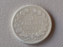 FRANCE - 5 FRANCS 1833 I - LOUIS PHILIPPE 1er - ARGENT - 5 Francs