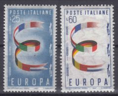 Italy Republic 1957 Europa CEPT Sassone#817-818 Mi#992-993 Mint Never Hinged - 1946-60: Nieuw/plakker