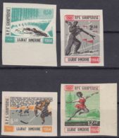 Albania 1963 Winter Olympic Games Mi#798-801 Imperforated Mint Never Hinged - Albania