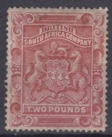 British South Аfrica Company 2 Pounds 1892 Mi#9 Mint Hinged - Südrhodesien (...-1964)