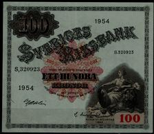 SWEDEN 1954 BANKNOTES 100 KRONOR VF!! - Zweden