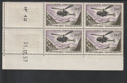 Coin Daté  Poste Aérienne ** N° 37   31/12/57 - Airmail