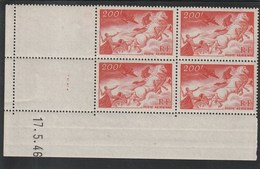 Coin Daté  Poste Aérienne ** N° 19    17/5/46 - Airmail