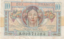 Billet De 10 Francs Du Tresor Type 1947quelques Taches Et Plis - 1947 Staatskasse Frankreich