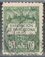 Sello Recargo Esposicion BARCELONA, Num 4, Variedad Impresion º - Barcelone