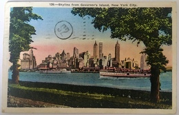V 60602 - Stati Uniti - New York City - Skyline From Governor's Island - Panoramic Views