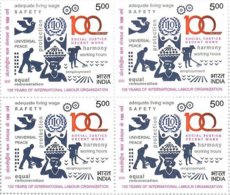 Block Of 4 MNH 2020, ILO International Labour Organization, Job, Dove Peace Bird, Women, Clock, Sex Symbol, - OIT