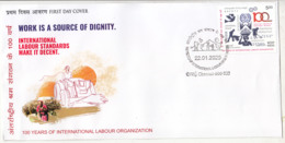 FDC 2020, ILO International Labour Organization, Job, Dove Peace Bird, Women, Clock, Sex Symbol, - OIT