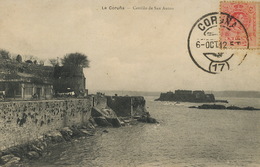 La Coruna Castillo De San Anton   Envoi Lefebure  Ponts Et Chaussées Ouzouer Sur Loire Loiret - La Coruña