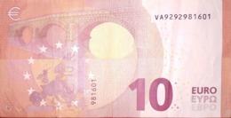 10 EURO ESPAÑA(VA) V008A, DRAGHI, HIGH NUMMER VA9292981601 - 10 Euro