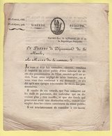 Prefet De La Manche - 24 Prairial An 11 - Information Sur Les Deces Dans Le Departement Au Tresor Public - Historical Documents