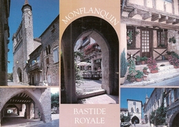 47. CPM. Lot Et Garonne. Monflanquin. Multi-vues (Bastide Royale, Divers Aspects Du Village (5 Vues) - Monflanquin