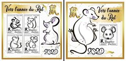 Togo 2019, Year Of The Rat, 4val In BF +BF IMPERFORATED - Astrology