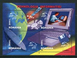 ROMANIA 2004 Information Technology Block  MNH / **  Michel Block 336 - Unused Stamps