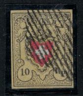 Suisse // Schweiz // Switzerland //  Timbres Fédéraux // Timbre Fédéraux Non Dentelé Oblitérée No.16II - 1843-1852 Kantonalmarken Und Bundesmarken