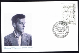 Belgien Belgie Belgium 2001 - Ludwig Wittgenstein - österreichisch Philosoph - MiNr 3093 FDC - Briefe U. Dokumente