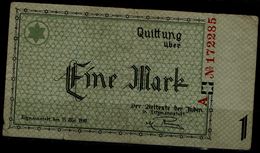 GERMANY 1940 BANKNOTES FROM LITSMANSTADT 1DM USED VF!! - WW2