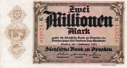 GERMANIA 2000000 MARK 1923-Sachsische Bank-Bank Of Saxony DRESDEN-P-S963  AUNC - Non Classificati