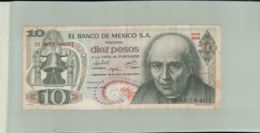 BILLET Banque  BANCO DE MEXICO S.A 10 PESOS  1975  -Janv 2020  Clas Gera - Mexique