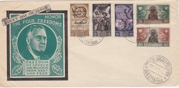 Italy 1945 Polish 2nd Corps In Italy WWII. Sassone 18-22 Overprinted Stamps FDC - Londoner Regierung (Exil)