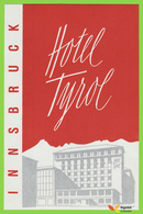 Voyo  HOTEL TYROL Innsbruck Austria Hotel Label 1970s Vintage - Hotelaufkleber