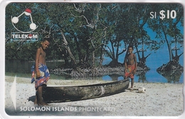 SOLOMON ISLANDS , MINT SOL-13 , 4th  SERIES , CANOE FROM SIKALANA ,  MINT/UNUSED - Solomon Islands