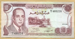 Maroc - Billet De 10 Dirhams 1970 - Marokko