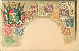 Souvenir Du Transvaal Carte Representant Des Timbres Poste - Afrique Du Sud