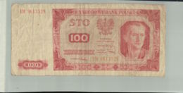 BILLET Banque  NARODOWY BANK POLSKI  100 Zlotych 1948    -Janv 2020  Clas Gera - Pologne