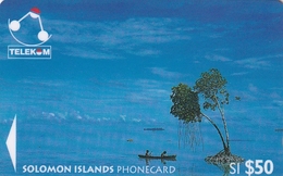 SOLOMON ISLANDS , SOL-16 , 4th  SERIES , CANOE PADDLING , SIKAIANA USED - Solomon Islands