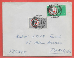 IRLANDE LETTRE DE 1965 POUR PARIS FRANCE CROIX ROUGE - Cartas & Documentos