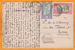 Circa 1930 - CP Postée à Bord Du Paquebot Djenné, Ligne Marseille-Casablanca - Cie Paquet - Postée à Dakar - Brieven En Documenten
