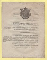 Prefet De La Manche - 7 Novembre 1806 - Timbre Et Enregistrement Des Actes Administration Bien Et Revenus - Historical Documents