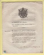 Prefet De La Manche - 3 Ventose An 13 - Nomination Des Commissaires Repartiteurs - Historical Documents