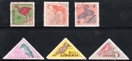 LOT DE TIMBRES AVEC OISEAUX - Liberia