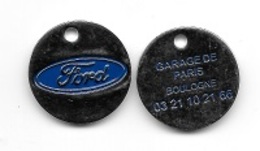 Jeton De Caddie  Ville, Automobile  FORD  Verso  GARAGE  DE  PARIS, BOULOGNE  ( 92 ) - Jetons De Caddies