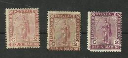 Saint-Marin N°32, 2 Variétés Cote 3 Euros (n°81 Offert) - Oblitérés