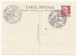 FRANCE - Entier CP Timbré S/Commande 3,50F Gandon - NIORT, Le Donjon - Oblitérée Jubilé Fédéral - Standard Postcards & Stamped On Demand (before 1995)